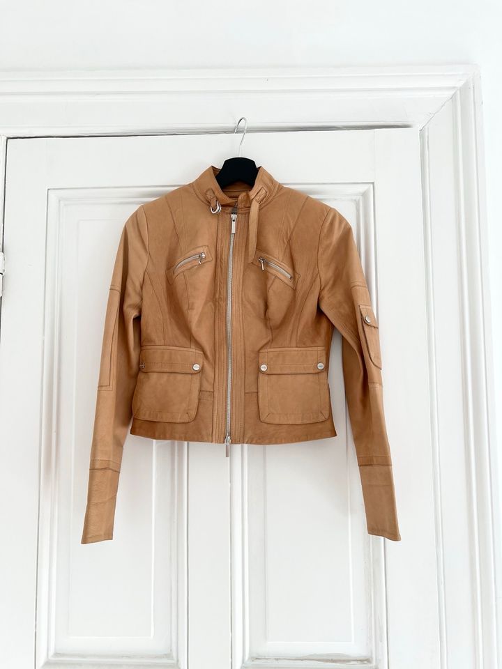 Karen Millen Lederjacke Cognac 36 38 biker Echtleder s m in Hamburg