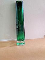 Vase Blumenvase VEB Kunst-Glas Wasungen DDR Glasvase grün Dickgla Thüringen - Ritschenhausen Vorschau