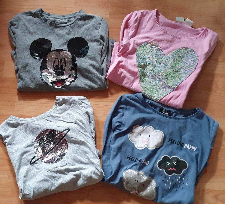 Shirt Glitzer Pullover Herz Micky Mouse in Leipzig