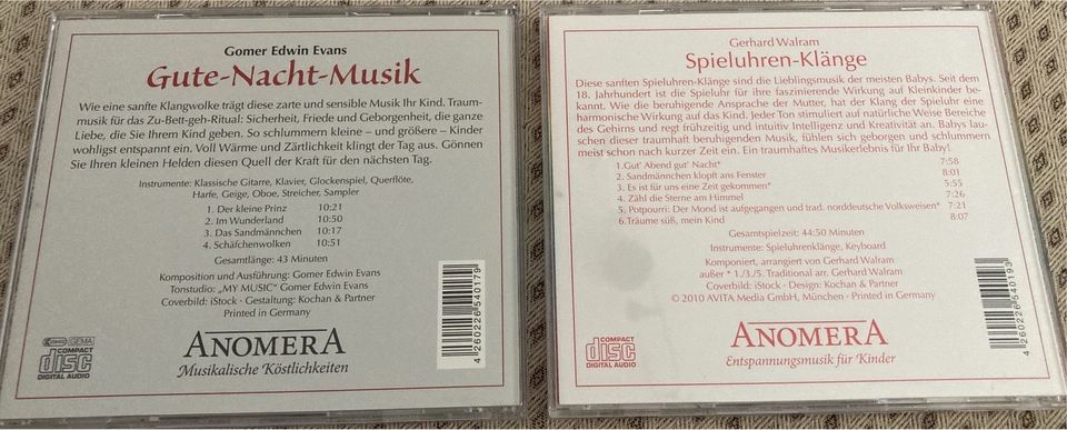 2 CD Wohlfühl- und Schlafmusik für Kleinkinder in Rötha