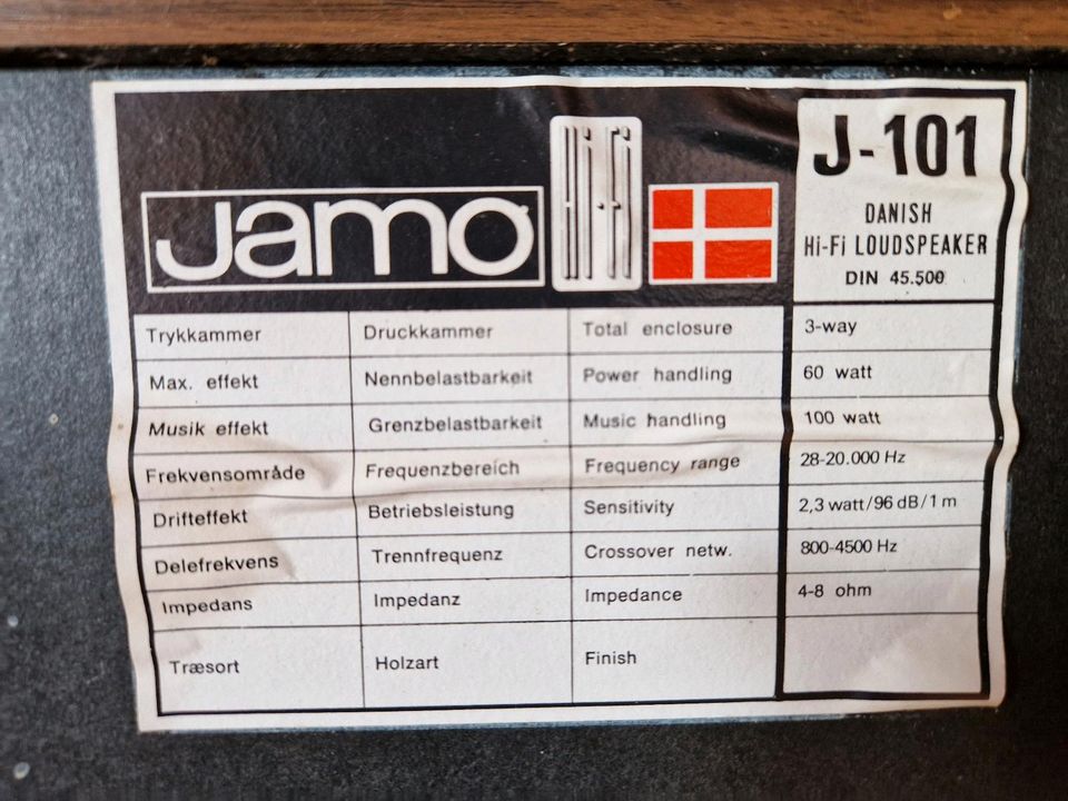 Jamo Studio-Monitore Stereo Lautsprecher J-101 - 2x 100 Watt in Hüllhorst