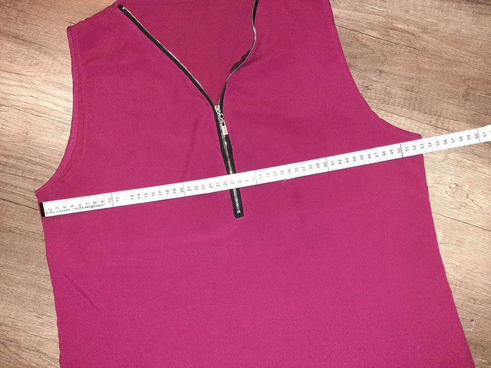 Bluse ärmellos, oversize, L, pink, Reißverschluss. in Wasserburg am Inn