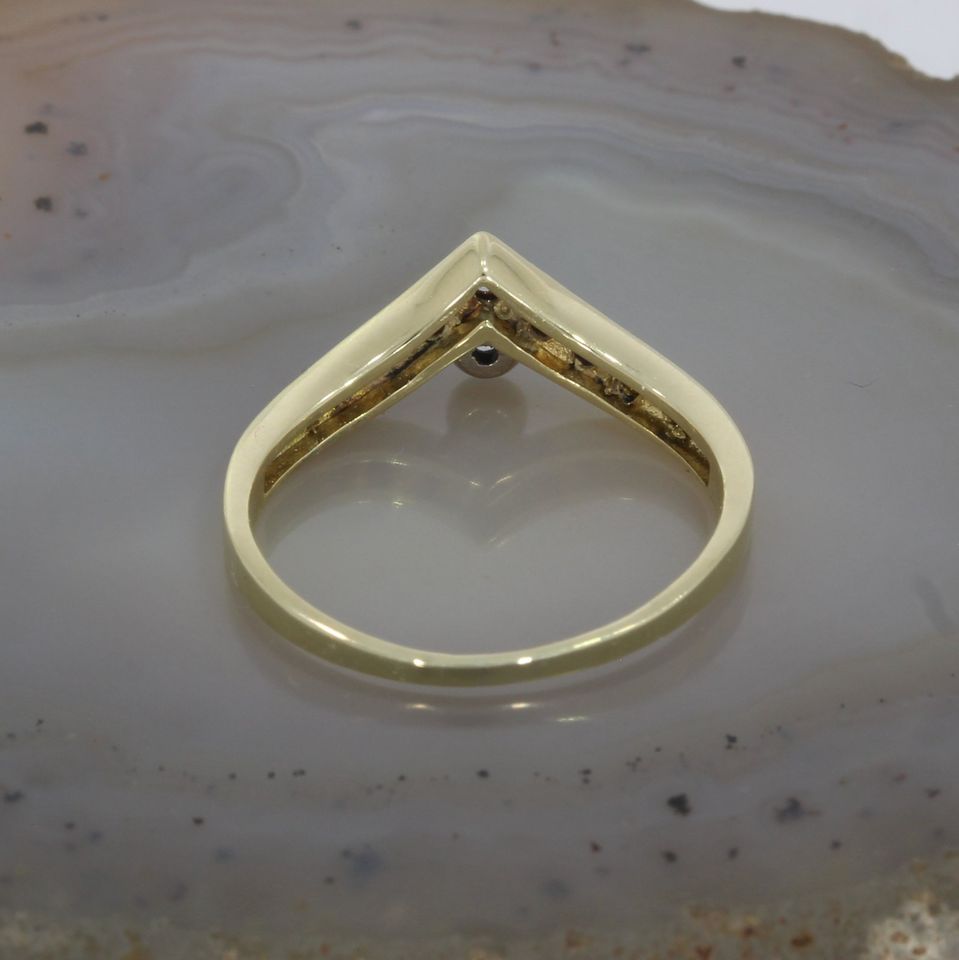 WERT 850 € BRILLANT RING (ca.0,23ct) 585/14 K GELBGOLD vxlt 83663 in Essen