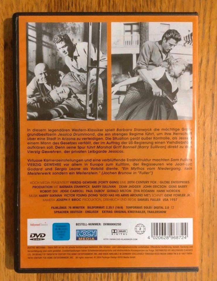 Samuel Fuller's VIERZIG GEWEHRE [DVD] in Potsdam