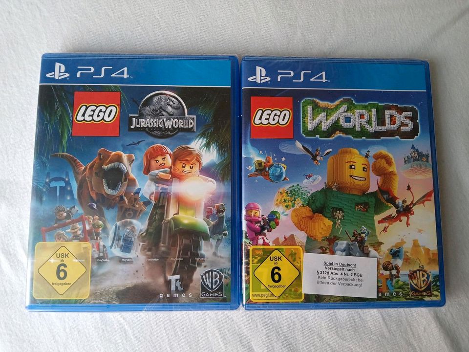 Playstation 4 Spiel Lego Worlds & LEGO Jurassic World FSK6 in Trogen