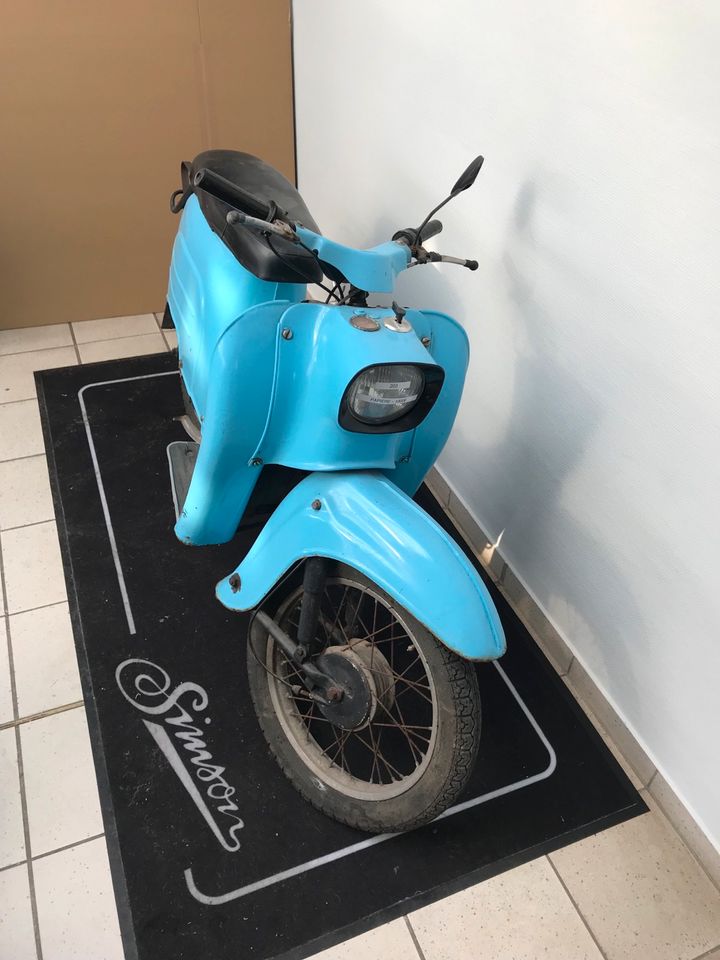 Simson KR51/1 Schwalbe Blau 1978 60km/h Papiere Versand Motor * in Calbe (Saale)