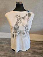 Esprit T-Shirt S 36 weiß grau schwarz Print Shirt Top NEU Nordrhein-Westfalen - Weeze Vorschau