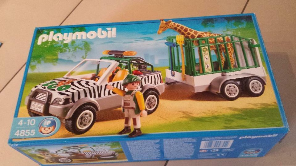 Playmobil Zoofahrzeug mit Anhänger (4855) TOP ZUSTAND in Wettringen