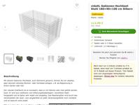 Hochbeet Gabionen vidaXL NP 120 € neu Rheinland-Pfalz - Melsbach Vorschau