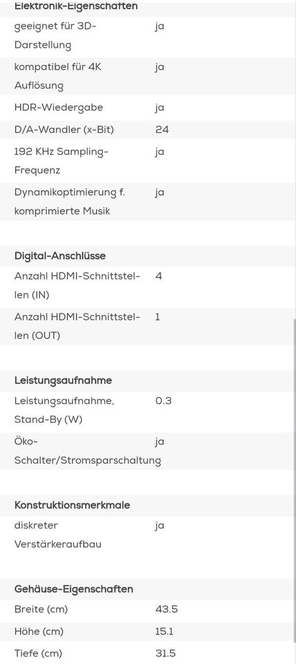 Dolby Surround System Yamaha in Dülmen