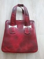 Retro Handtasche Kunstleder weinrot Vintage Look Bayern - Lauben Vorschau