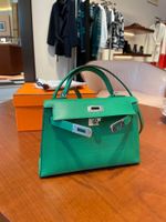 Hermes Mini Kelly Tasche Ziegenleder Grün Bamboo Frankfurt am Main - Innenstadt Vorschau