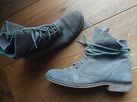 Damen Boots Gr. 38 Stiefeletten Leder COX grau braun Schnürer Köln - Widdersdorf Vorschau