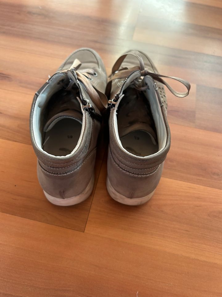 Ara Schuhe Schnürschuhe Sneaker grau silber taupe 40 in Bamberg