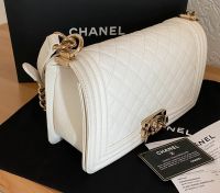 Original Chanel Boy Tasche Old Medium Weiß Nordrhein-Westfalen - Unna Vorschau