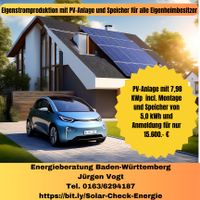 ☀️ MEGA 7,98 kWp Solaranlage ab 116€  – inkl. 5 kWh Speicher ☀️ Baden-Württemberg - Ostrach Vorschau