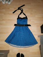 Blaues Pünktchen Kleid zum Binden im Rockabilly Style Hessen - Selters Vorschau