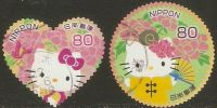 Japan 5261-5262 ° Cartoon Comics - Hello Kitty - Sanrio Katzen Nordrhein-Westfalen - Kamen Vorschau