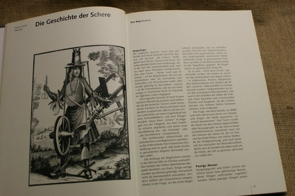 Geschichte der Schere Schneider Schneidwerkzeug in Weimar