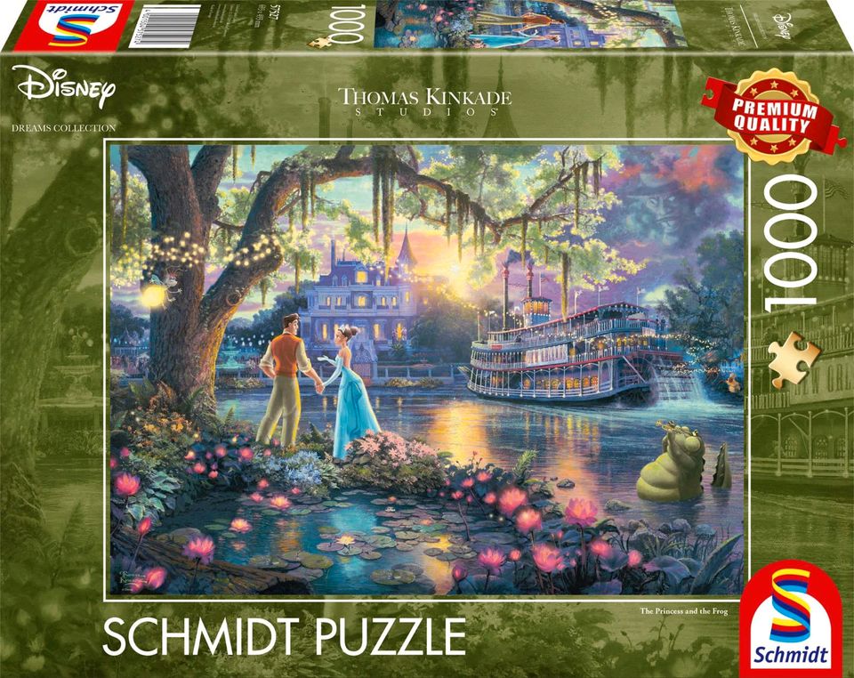 Th.Kinkade 1000 Teile Puzzle Schmidt Disney Küss den Frosch OV in Wuppertal