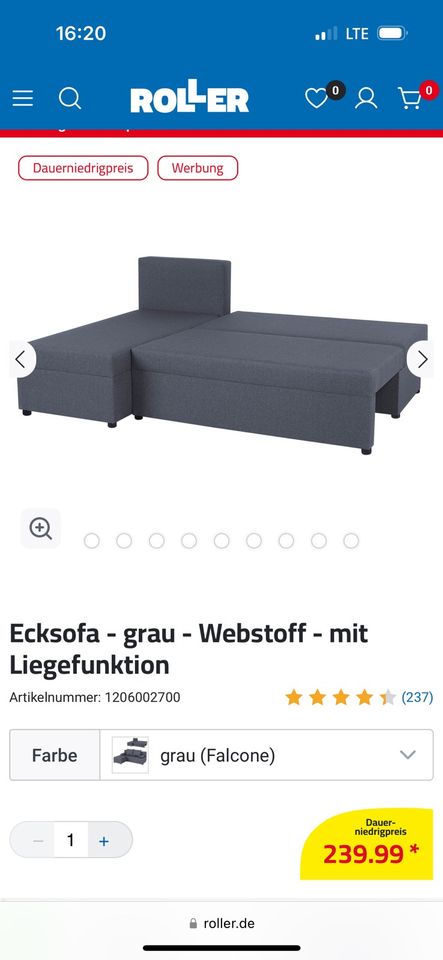 Schlafsofa  Sofa mit Bettkasten zum ausziehen in Salzhemmendorf