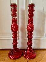 2 hohe Kerzenständer Säulen rot Glas 51 cm TOP Hamburg-Mitte - Hamburg Borgfelde Vorschau