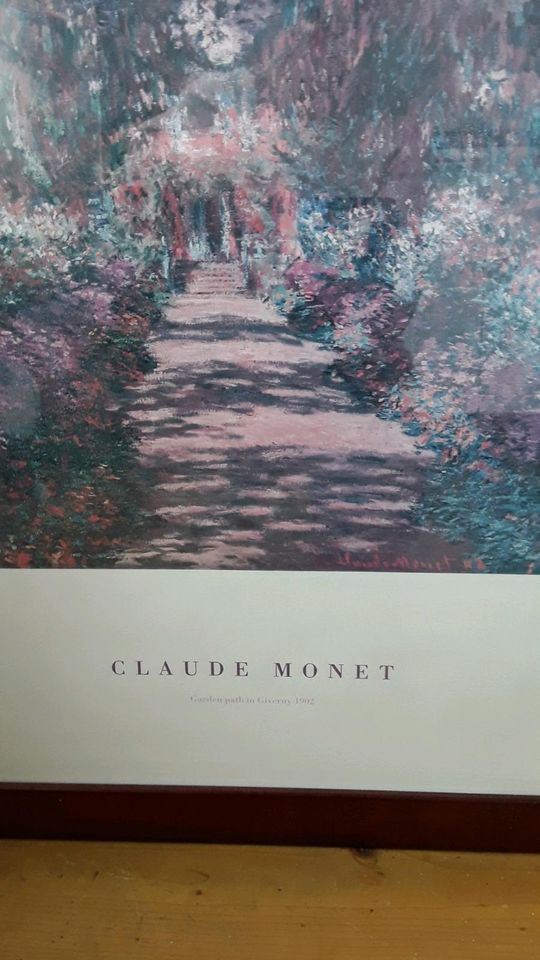 Claude Monet Garten in Giverny Kunstdruck mit Holzrahmen in Frankfurt am Main