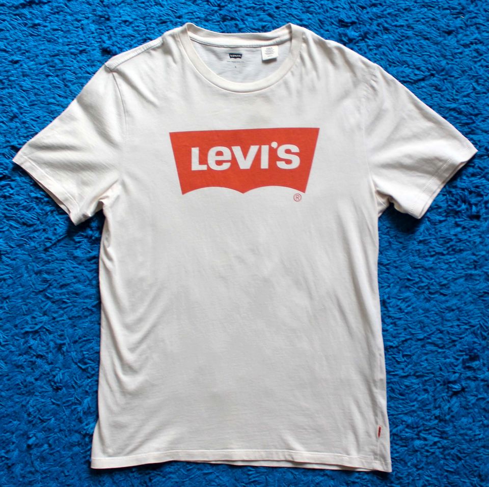 Levi´s Batwing Tee beige, Levis Orange Label Shirt Gr. S in Hamburg