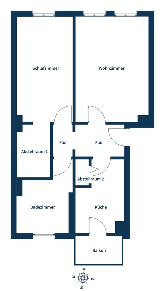 Attraktive 2-Zimmer-Wohnung mit Balkon in zentraler Lage von Halle (Saale) in Halle
