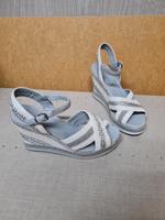 Deichmann Catwalk Sommer Keilsandaletten Sandalen weiß Silber Essen - Essen-Borbeck Vorschau
