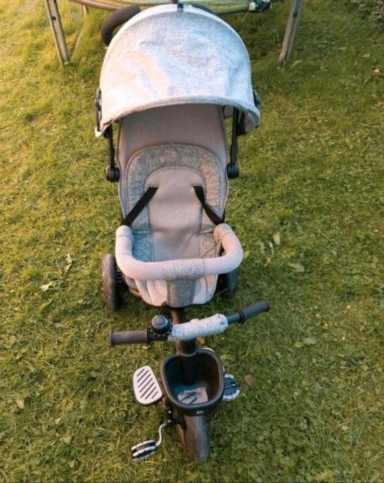 Kinderkraft 6 in 1 Dreirad Aveo Grau Baby Junge Mädchen Buggy in Bendorf