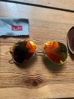 Ray Ban Aviator 52 - verspiegelt orange/rot mit gold Pankow - Prenzlauer Berg Vorschau