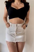 Kurzer Jeansrock Zara Creme weiß Gr. L (40) Sommer Ibiza Baden-Württemberg - Filderstadt Vorschau