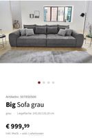 Big Sofa grau Hessen - Kassel Vorschau
