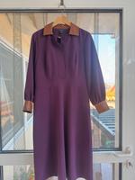 Lilafarbenes Kleid von Esprit mit Lederelementen, Größe 40 Hessen - Limeshain Vorschau
