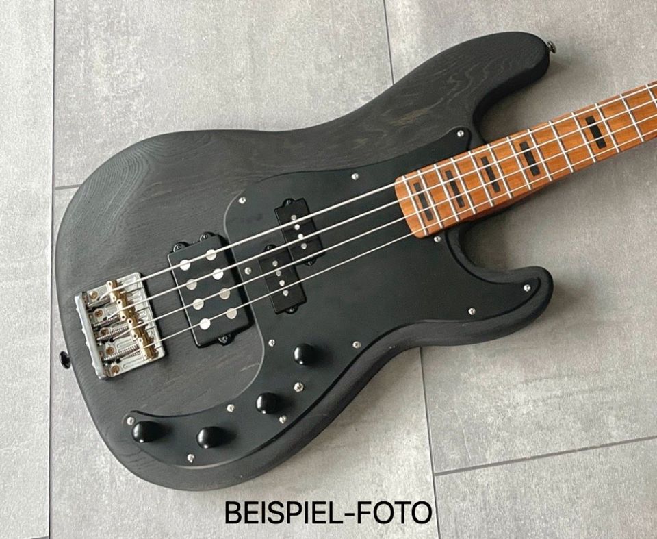 Bass Body Esche Korpus P/MM Style Custom Aktiv schwarz gebeizt in Haiger
