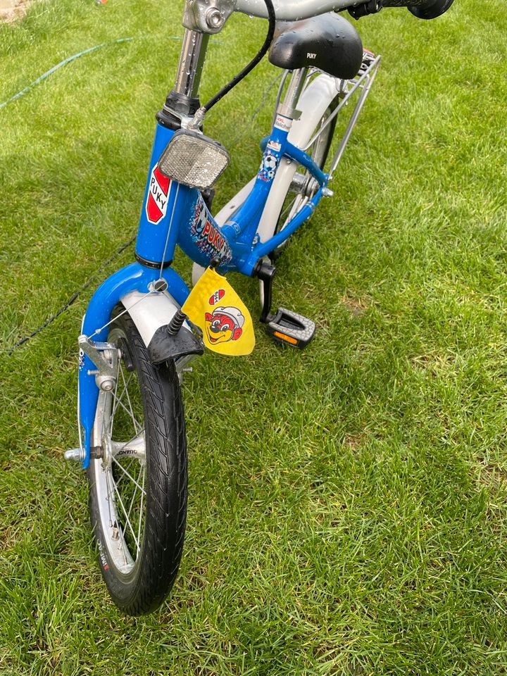 Puky 16 Zoll Kinderfahrrad Blau mit Fußbällen in Kirchheim unter Teck