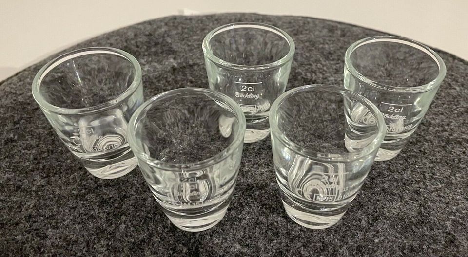 NEU! 5x Böckling Schnapsgläser Schnapsglas Shortdri Digestif 2cl in Reichweiler