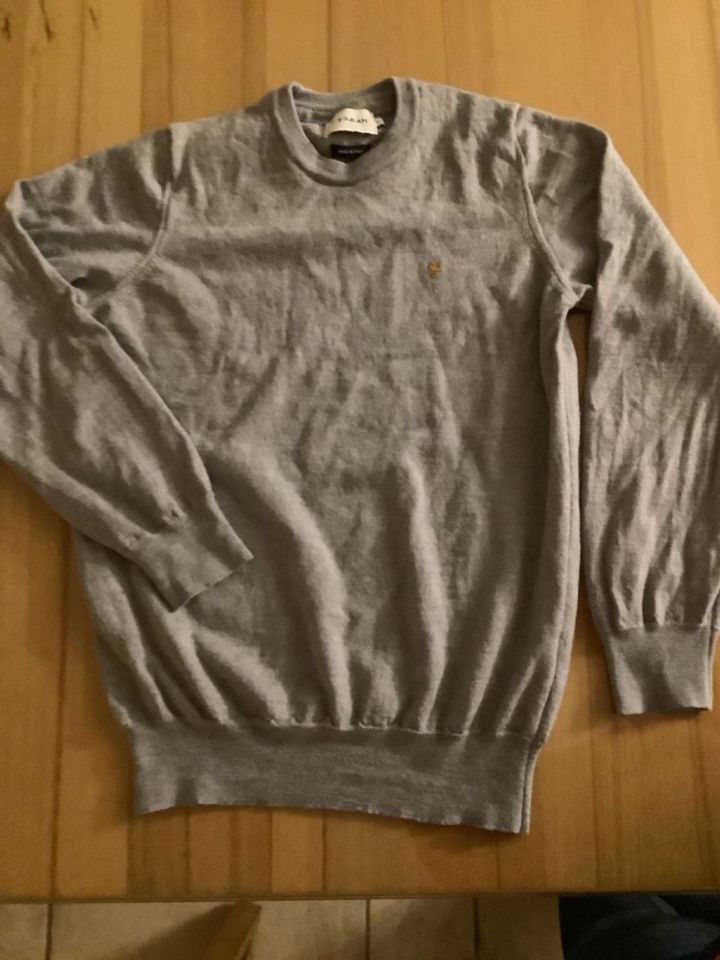 Farah Pullover Gr M (S) 100% Wolle grau in Bad Laer