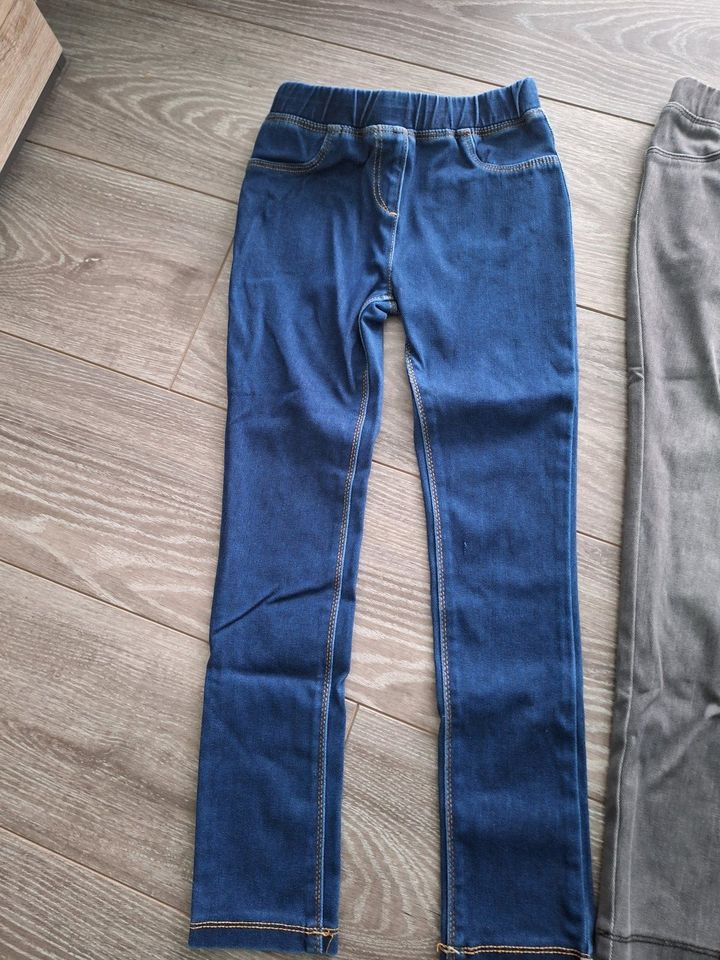 Set 2 Jeggings Jeans Leggings von Topolino Gr. 128 blau grau in Kupferzell