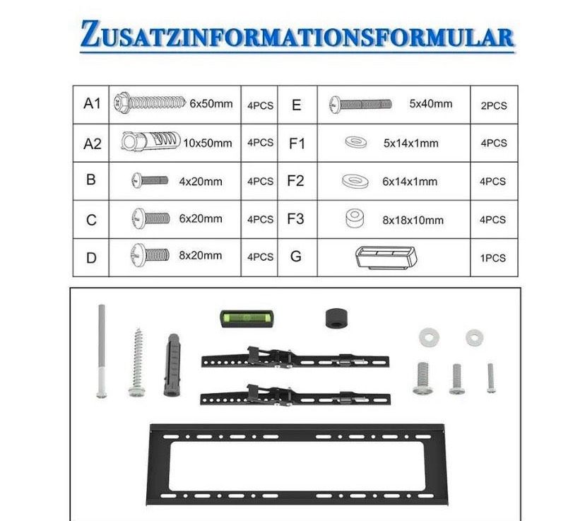 Tv Wandhalterung 32-75 Zoll Neigbar Vesa 600*400 NEU in Paderborn