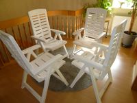 4 weiße klappbare Gartenstühle,  Kunststoff, NEU !!! Rheinland-Pfalz - Wallhausen Vorschau