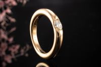 Cartier Ellipse Solitär Ring mit 1 Diamant Ovalschliff Gelbgold Nordrhein-Westfalen - Wegberg Vorschau