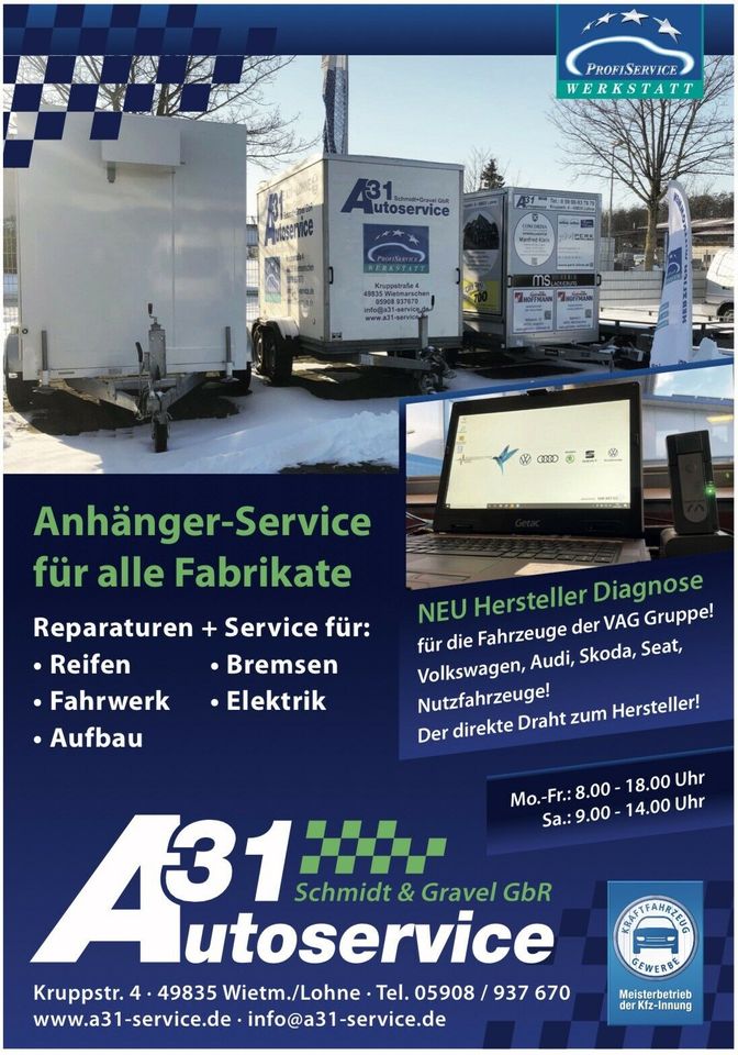 Anhänger Service Reparaturen Trailer in Lohne