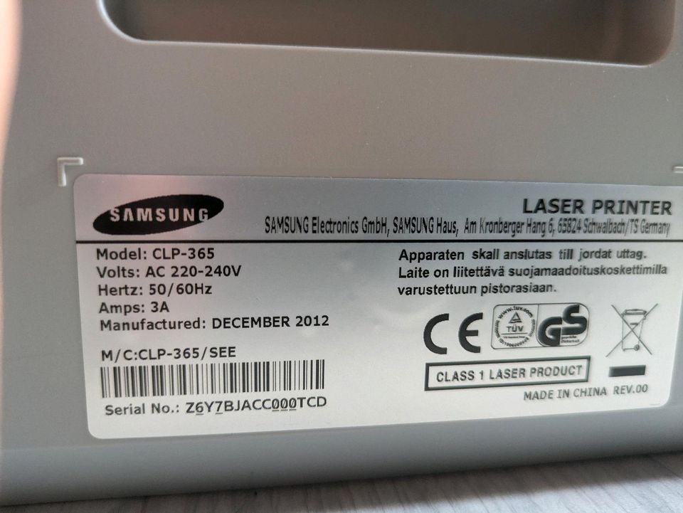 Samsung CLP-365 Farblaserdrucker in Bottrop