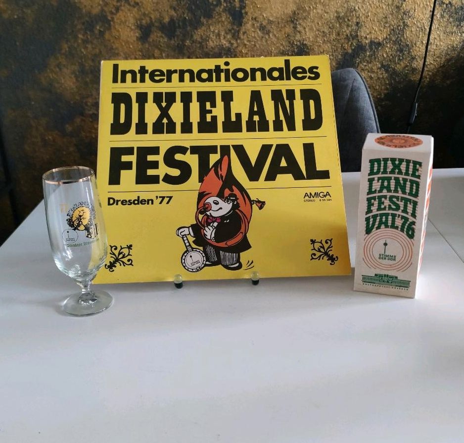 Schallplatten Dixiland Festival Dresden Konvolut Bierglas T-Shirt in Dresden