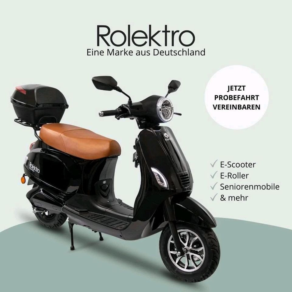 Rolektro E-City 45 Retro Lithium e-Mofa Elektroroller Motorroller in  Baden-Württemberg - Stockach | Motorroller & Scooter gebraucht | eBay  Kleinanzeigen ist jetzt Kleinanzeigen