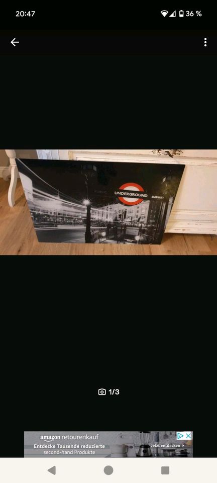 BILD London Underground Ikea 70\50 Acrylglas, Industrie Kultur je in Goch