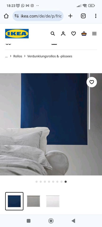 Neu Vorhang Rollos FRIDANS IKEA in dunkel blau 100*195cm in Aachen