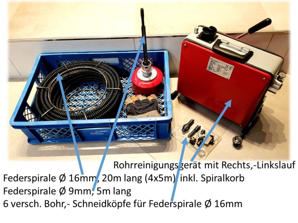 elektr. Rohrreiniger Rohrreinigungsmaschine Rohrreinigungsspirale in Zweibrücken